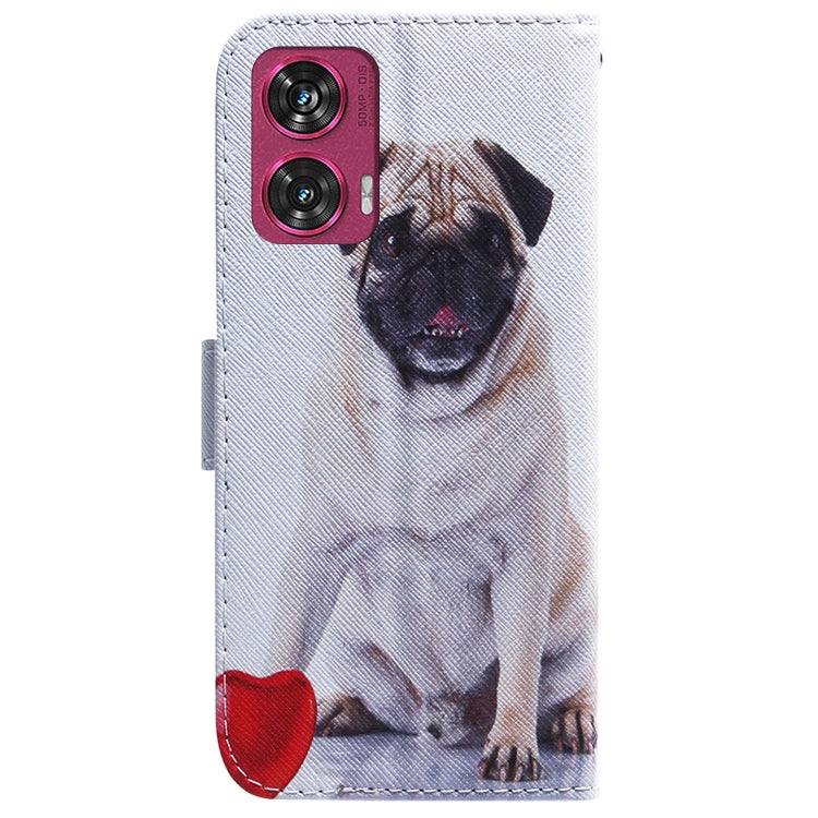 For Motorola Edge 50 Fusion Coloured Drawing Flip Leather Phone Case
