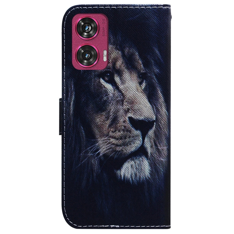 For Motorola Edge 50 Fusion Coloured Drawing Flip Leather Phone Case