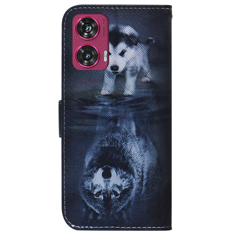 For Motorola Edge 50 Fusion Coloured Drawing Flip Leather Phone Case