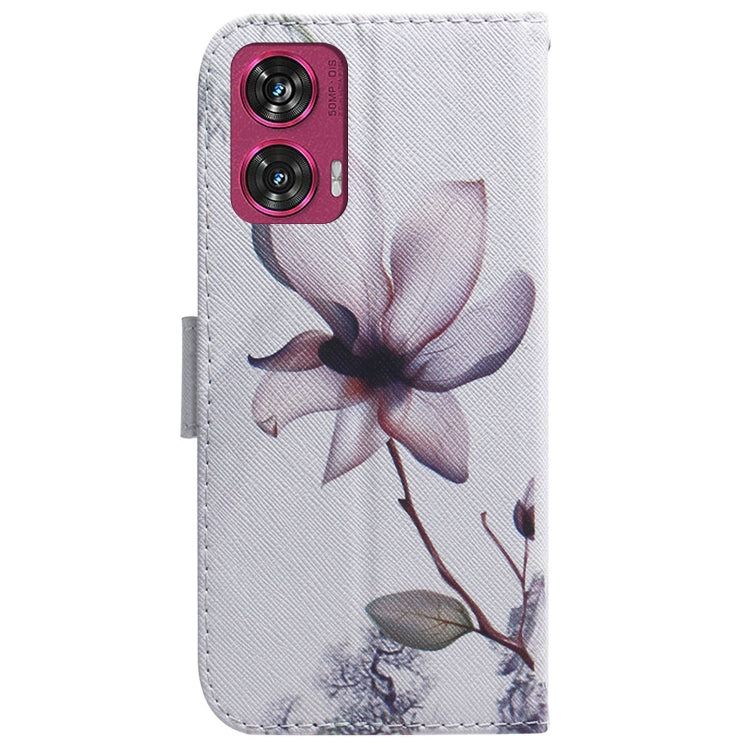 For Motorola Edge 50 Fusion Coloured Drawing Flip Leather Phone Case