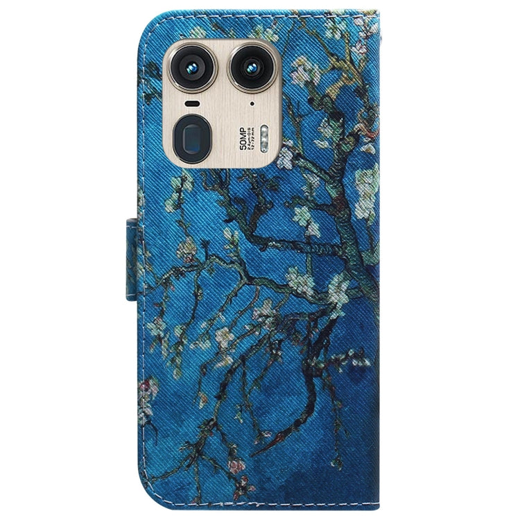 For Motorola Edge 50 Ultra Coloured Drawing Flip Leather Phone Case