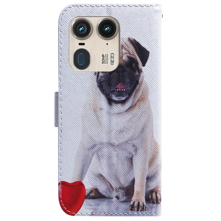For Motorola Edge 50 Ultra Coloured Drawing Flip Leather Phone Case