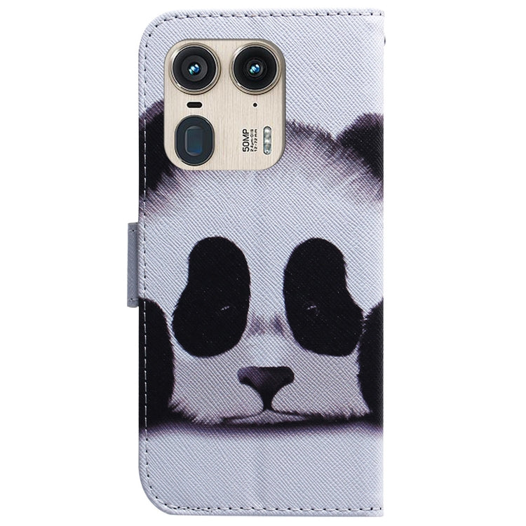 For Motorola Edge 50 Ultra Coloured Drawing Flip Leather Phone Case