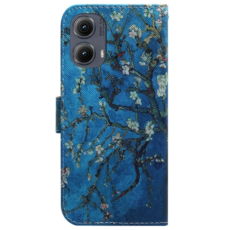 For Motorola Edge 2024 Coloured Drawing Flip Leather Phone Case