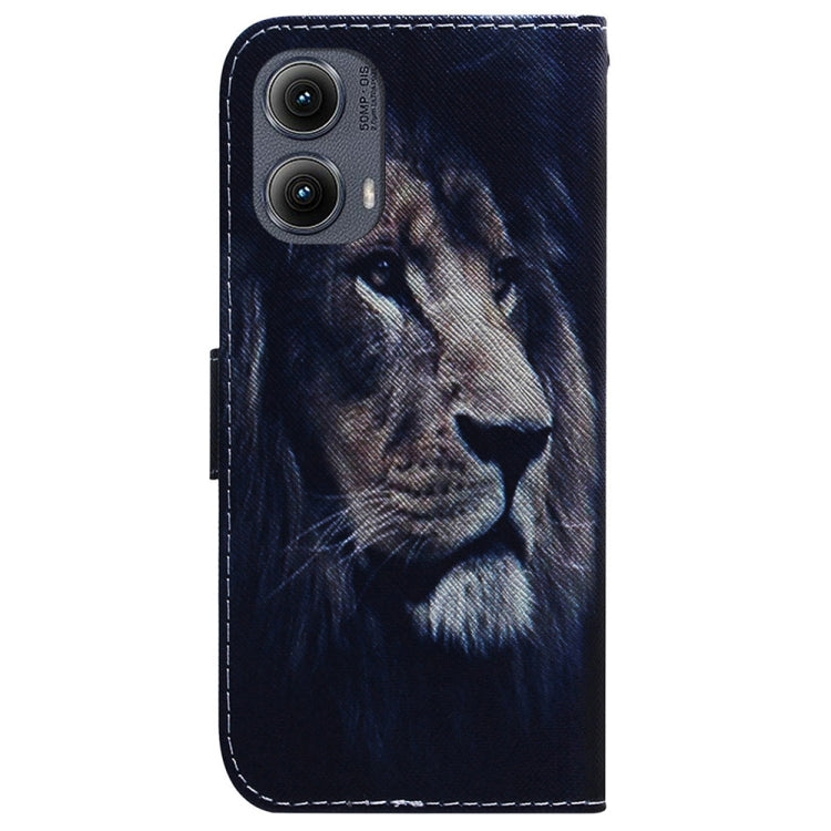 For Motorola Edge 2024 Coloured Drawing Flip Leather Phone Case