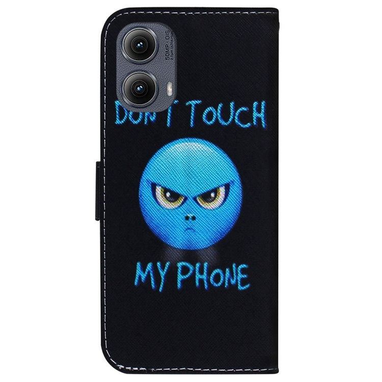 For Motorola Edge 2024 Coloured Drawing Flip Leather Phone Case