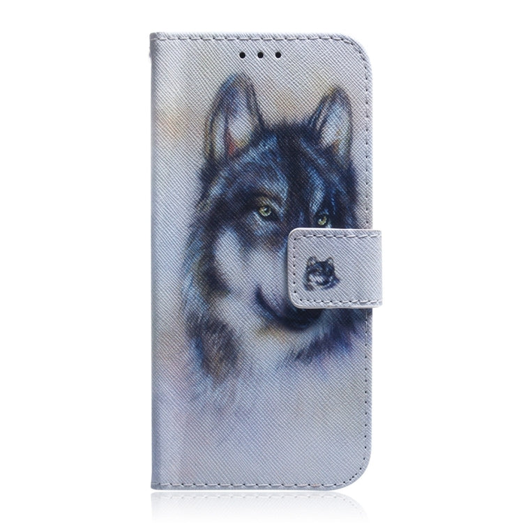 For Motorola Moto G04s / Moto E14 Coloured Drawing Flip Leather Phone Case