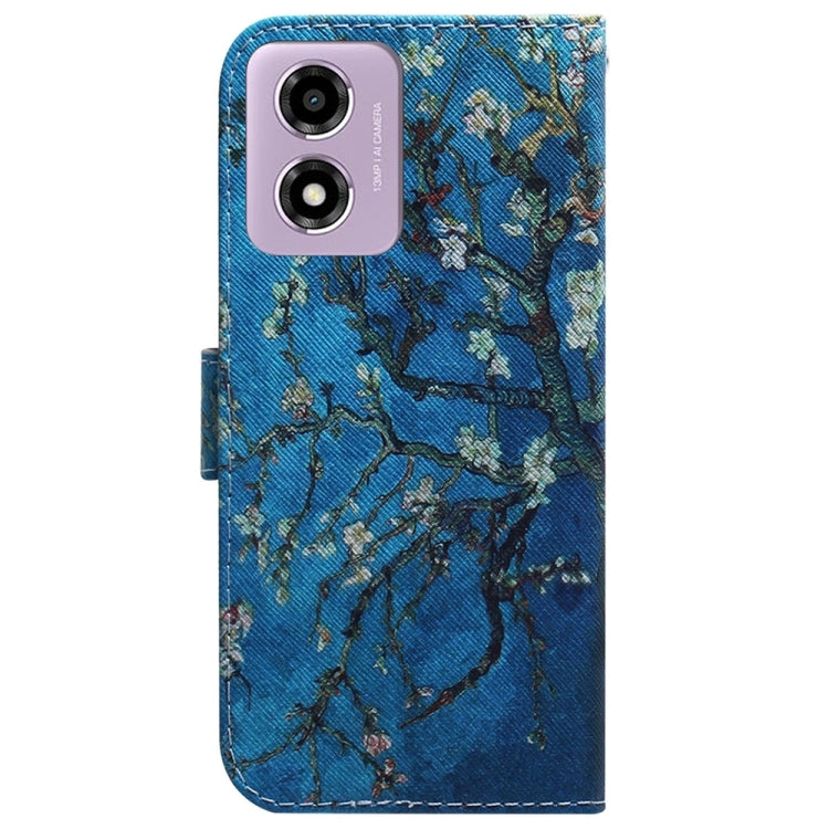 For Motorola Moto G04s / Moto E14 Coloured Drawing Flip Leather Phone Case