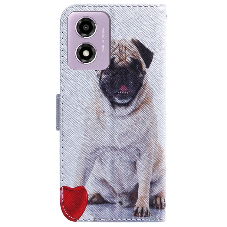For Motorola Moto G04s / Moto E14 Coloured Drawing Flip Leather Phone Case