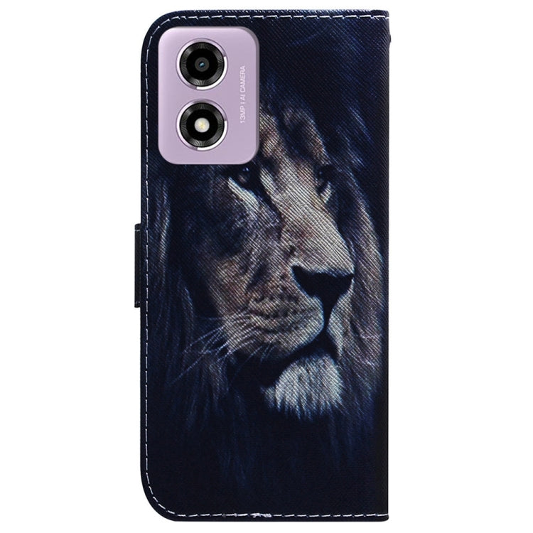 For Motorola Moto G04s / Moto E14 Coloured Drawing Flip Leather Phone Case
