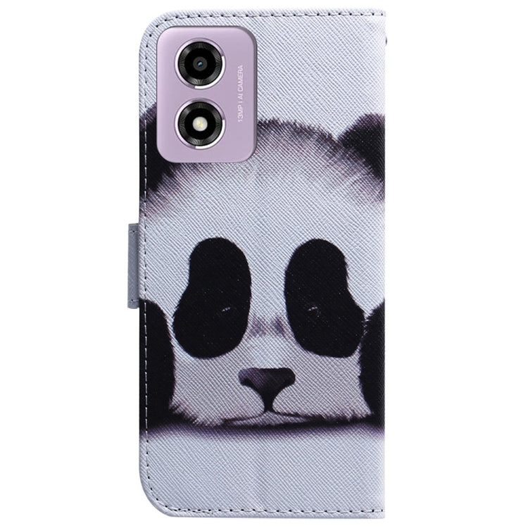 For Motorola Moto G04s / Moto E14 Coloured Drawing Flip Leather Phone Case