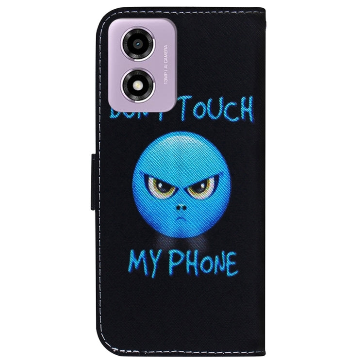 For Motorola Moto G04s / Moto E14 Coloured Drawing Flip Leather Phone Case