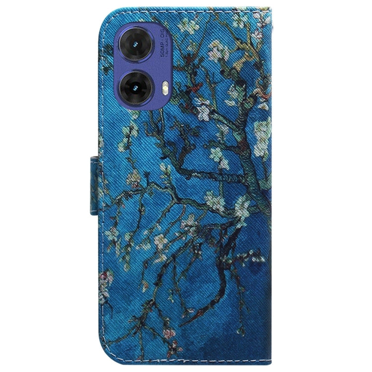 For Motorola Moto G85 Coloured Drawing Flip Leather Phone Case