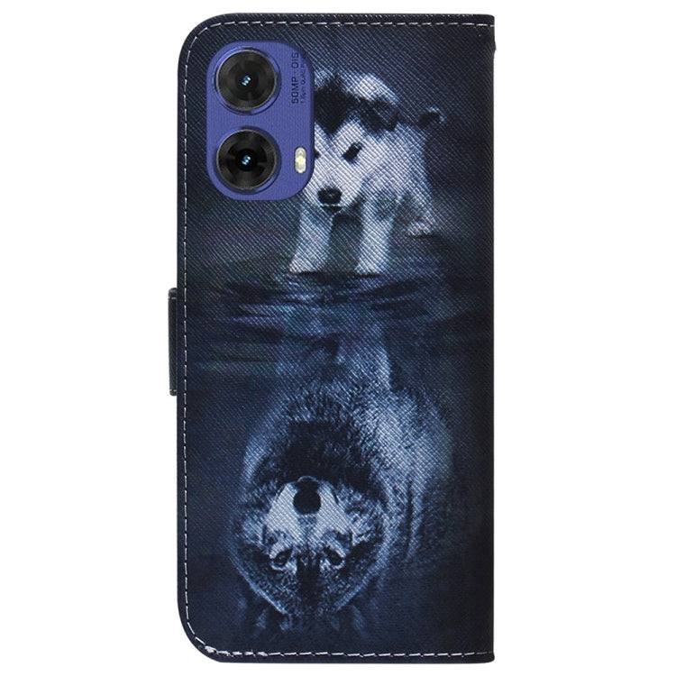 For Motorola Moto G85 Coloured Drawing Flip Leather Phone Case