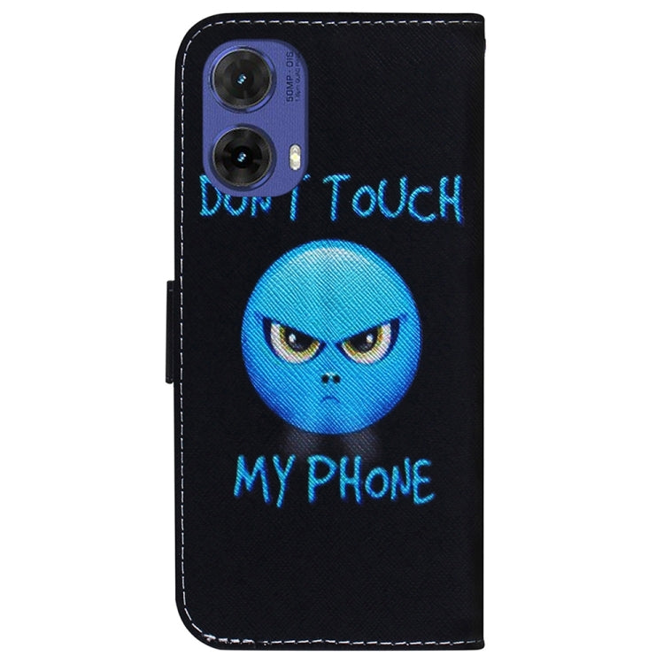 For Motorola Moto G85 Coloured Drawing Flip Leather Phone Case