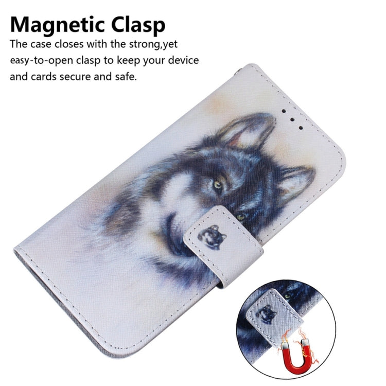 For Motorola Moto G55 Coloured Drawing Flip Leather Phone Case