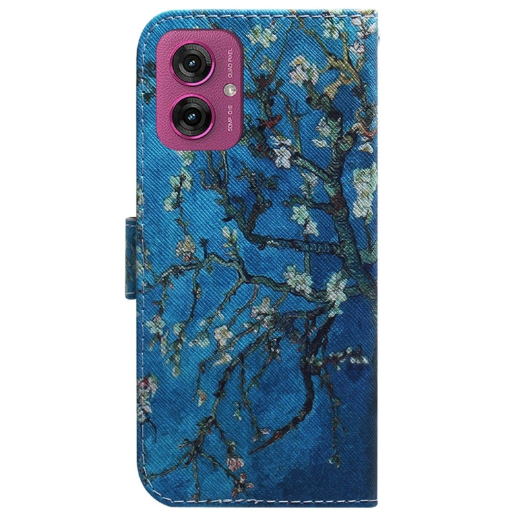For Motorola Moto G55 Coloured Drawing Flip Leather Phone Case
