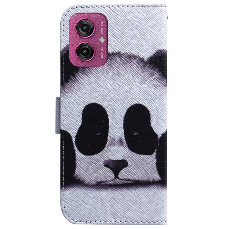 For Motorola Moto G55 Coloured Drawing Flip Leather Phone Case