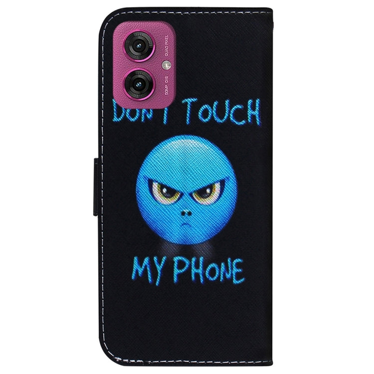 For Motorola Moto G55 Coloured Drawing Flip Leather Phone Case