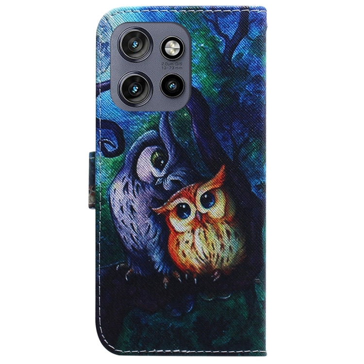 For Motorola Edge 50 Neo 5G Global Coloured Drawing Flip Leather Phone Case