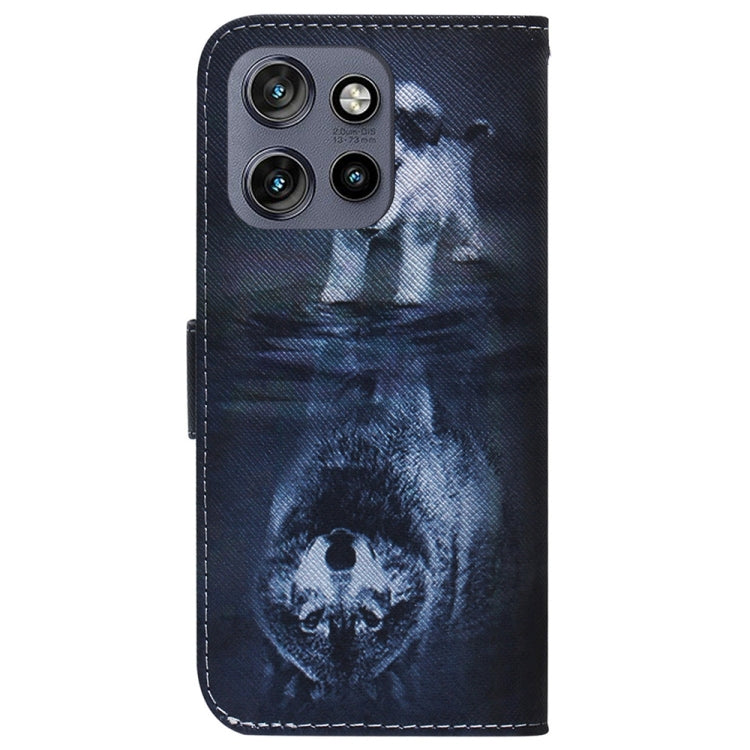 For Motorola Edge 50 Neo 5G Global Coloured Drawing Flip Leather Phone Case