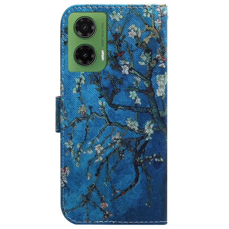 For Motorola Moto G35 Coloured Drawing Flip Leather Phone Case