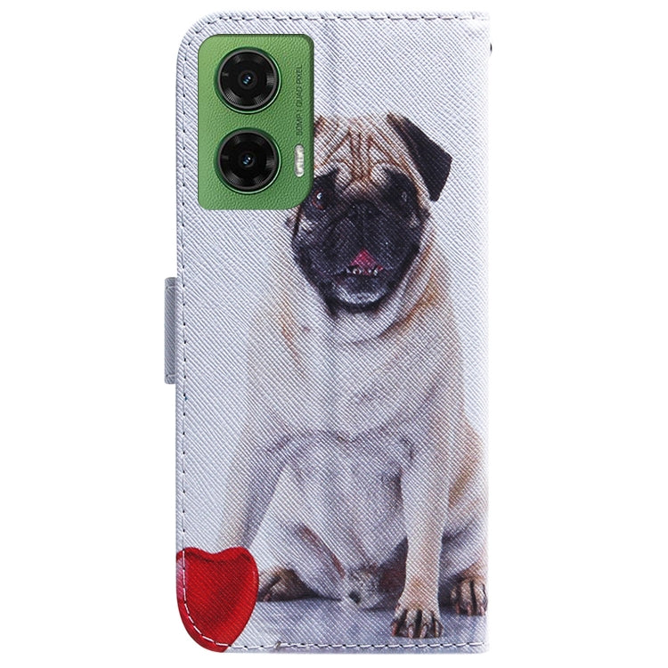 For Motorola Moto G35 Coloured Drawing Flip Leather Phone Case