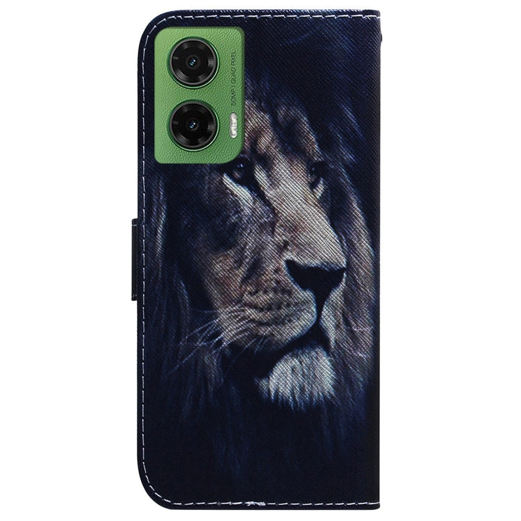 For Motorola Moto G35 Coloured Drawing Flip Leather Phone Case