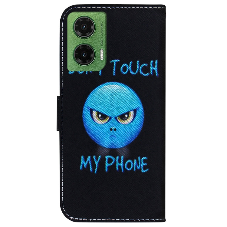For Motorola Moto G35 Coloured Drawing Flip Leather Phone Case