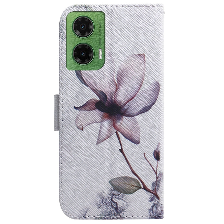 For Motorola Moto G35 Coloured Drawing Flip Leather Phone Case