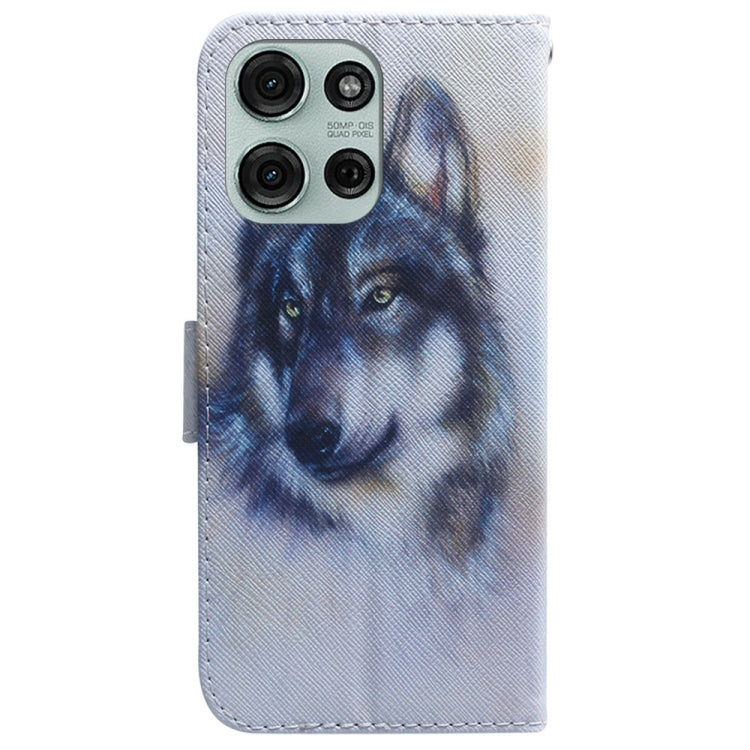 For Motorola Moto G75 5G Coloured Drawing Flip Leather Phone Case