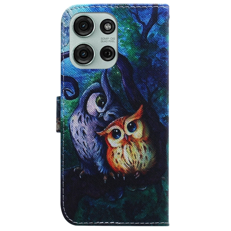 For Motorola Moto G75 5G Coloured Drawing Flip Leather Phone Case