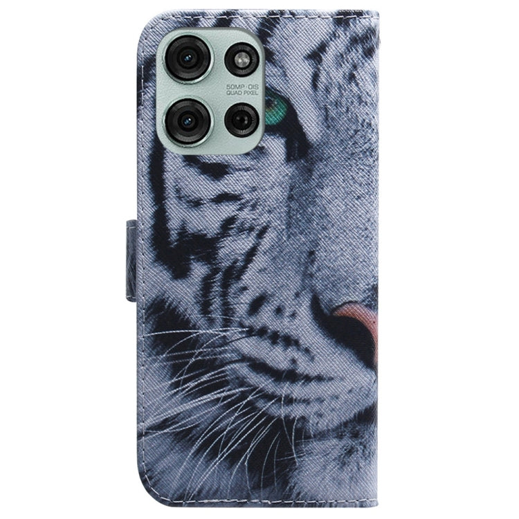 For Motorola Moto G75 5G Coloured Drawing Flip Leather Phone Case