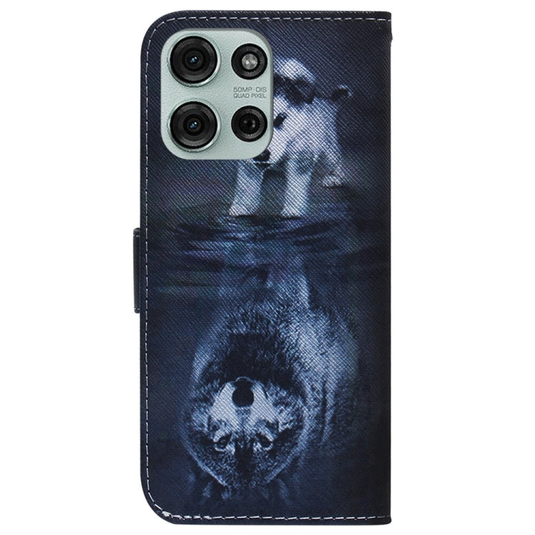 For Motorola Moto G75 5G Coloured Drawing Flip Leather Phone Case