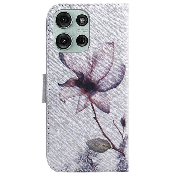 For Motorola Moto G75 5G Coloured Drawing Flip Leather Phone Case