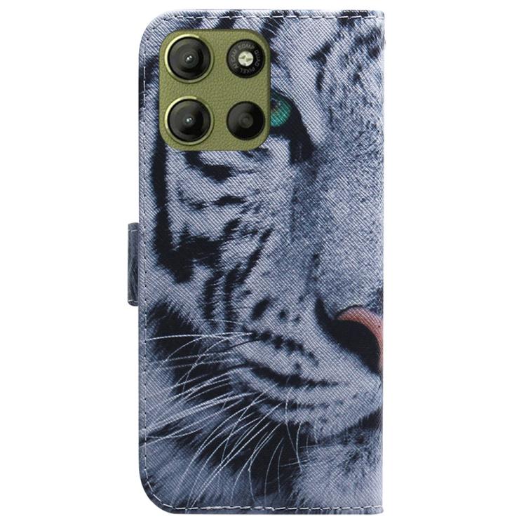 For Motorola Moto G15 Coloured Drawing Flip Leather Phone Case
