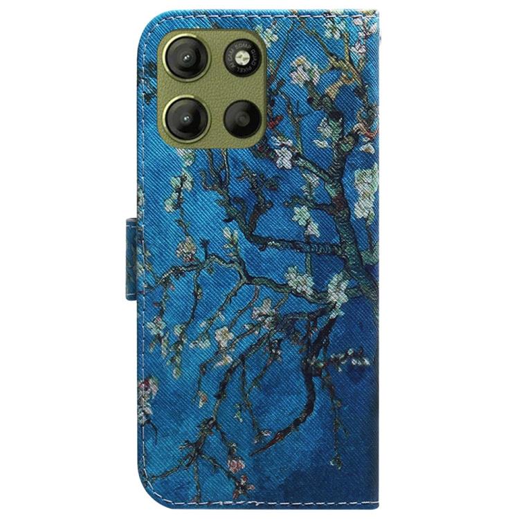 For Motorola Moto G15 Coloured Drawing Flip Leather Phone Case