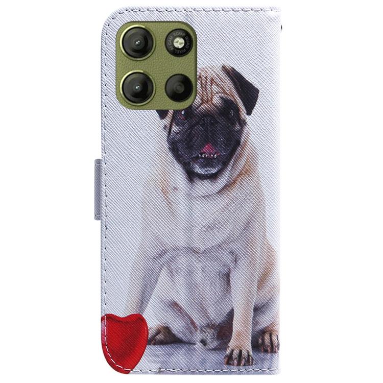 For Motorola Moto G15 Coloured Drawing Flip Leather Phone Case