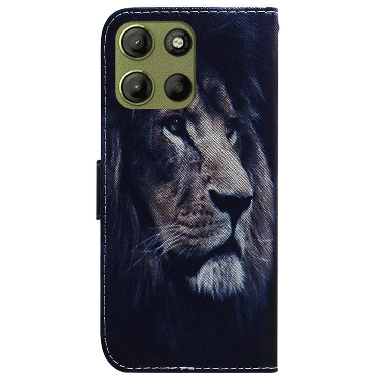 For Motorola Moto G15 Coloured Drawing Flip Leather Phone Case