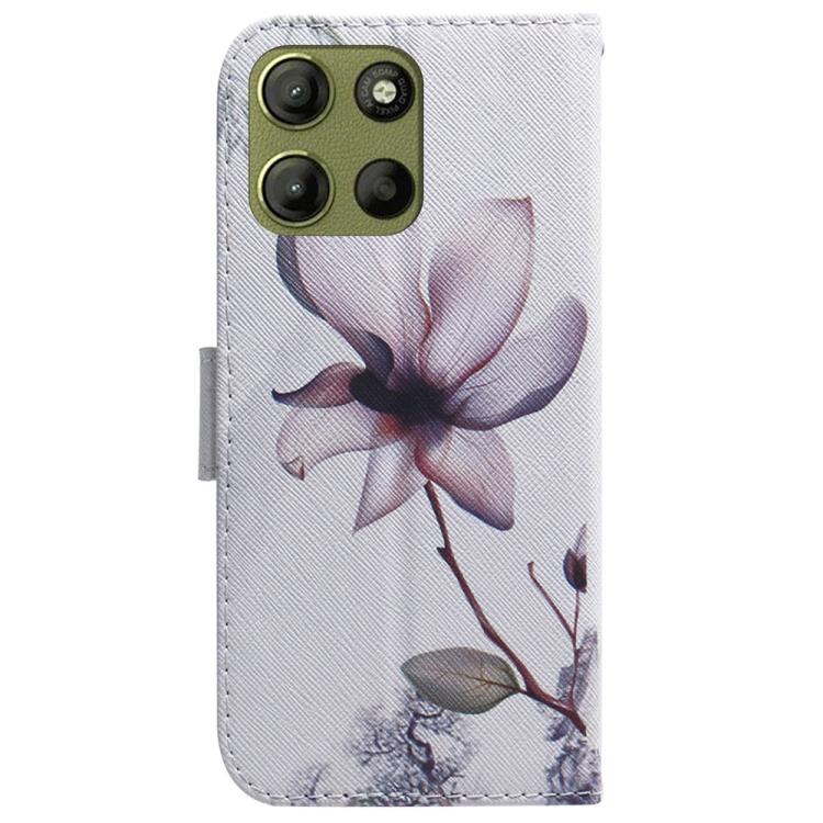 For Motorola Moto G15 Coloured Drawing Flip Leather Phone Case