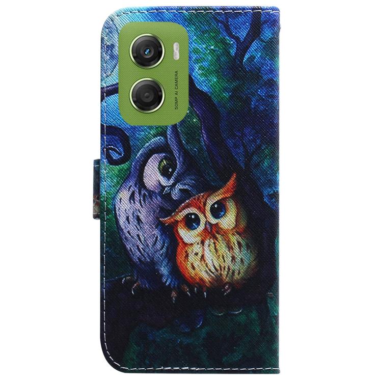 For Motorola Moto G06 4G Coloured Drawing Flip Leather Phone Case