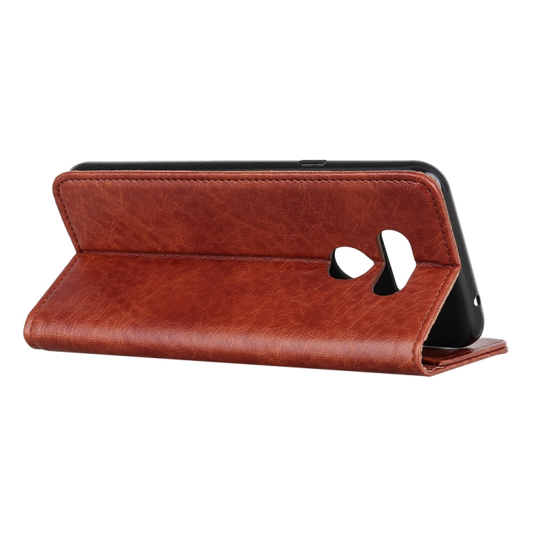 For LG Harmony 4 Magnetic Crazy Horse Texture Horizontal Flip Leather Case with Holder & Card Slots & Wallet