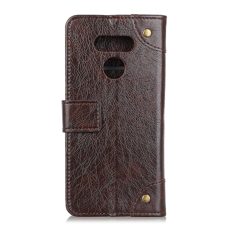 For LG Harmony 4 Copper Buckle Nappa Texture Horizontal Flip Leather Case with Holder & Card Slots & Wallet