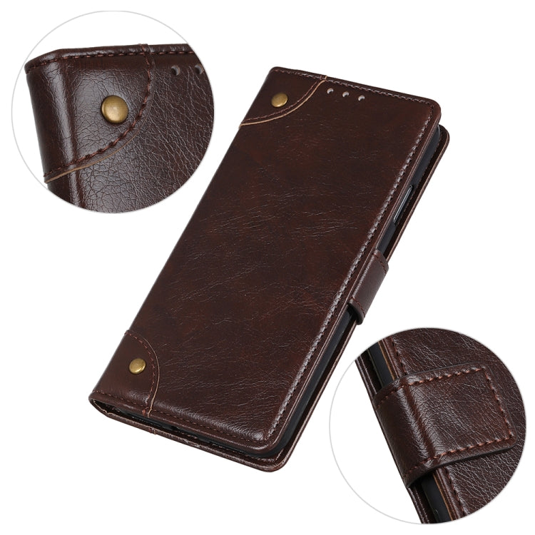 For LG Harmony 4 Copper Buckle Nappa Texture Horizontal Flip Leather Case with Holder & Card Slots & Wallet