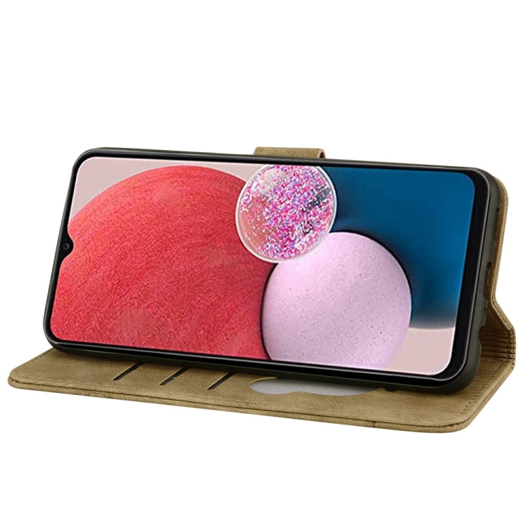 For Samsung Galaxy A05s Cartoon Sakura Cat Embossed Leather Phone Case