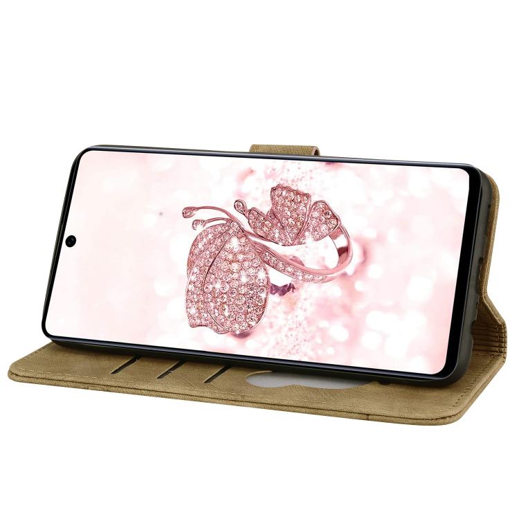 For Samsung Galaxy A56 / A36 Cartoon Sakura Cat Embossed Leather Phone Case
