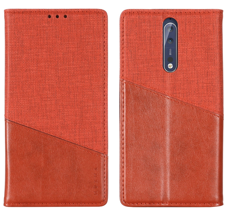 For Nokia 8 MUXMA MX109 Horizontal Flip Leather Case with Holder & Card Slot & Wallet