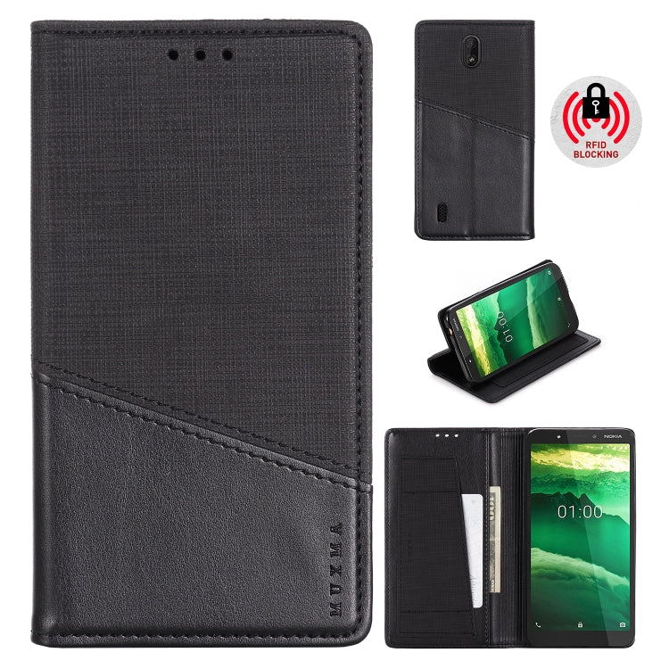 For Nokia C1 MUXMA MX109 Horizontal Flip Leather Case with Holder & Card Slot & Wallet