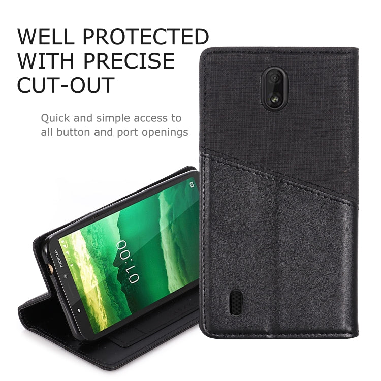 For Nokia C1 MUXMA MX109 Horizontal Flip Leather Case with Holder & Card Slot & Wallet