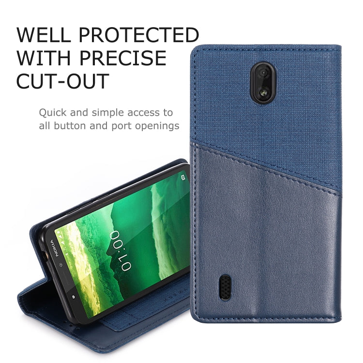 For Nokia C1 MUXMA MX109 Horizontal Flip Leather Case with Holder & Card Slot & Wallet